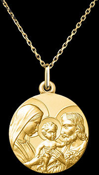 Edenly Medaille Heilige Familie â€“ 18-karÃ¤tiges Gelbgold