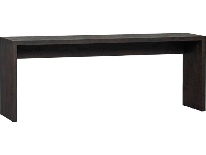 Couchtisch WOOOD Maan MDF mit sichtbarer Holzmaserung, B 200 x T 45 x H 76 cm , schwarz (dunkelbraun), B:200cm H:76cm T:45cm, Tische, Couchtisch, Vollständig montiert geliefert, pflegeleicht, sichtbare Maserung