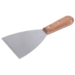Contacto Bratenspachtel aus starrem Klingenstahl, hochglänzend, Holzgriff lackiert Spatelmaß: 11,5  cm x 10 cm, Gesamtlänge: 21,5 cm