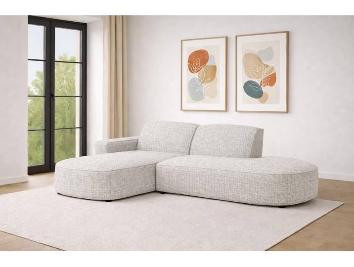 Kaiser Möbel Ecksofa Cursal Atelier, Stoff Artico, Nata, Links