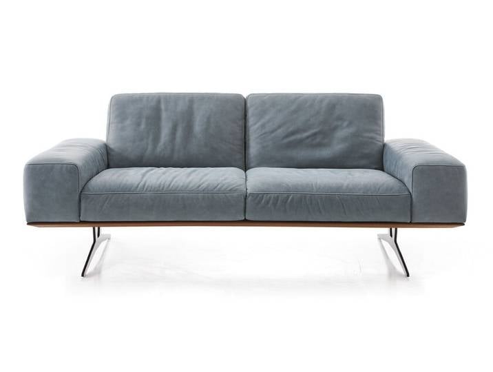 Ledersofa 2-Sitzer HIERO mareblau