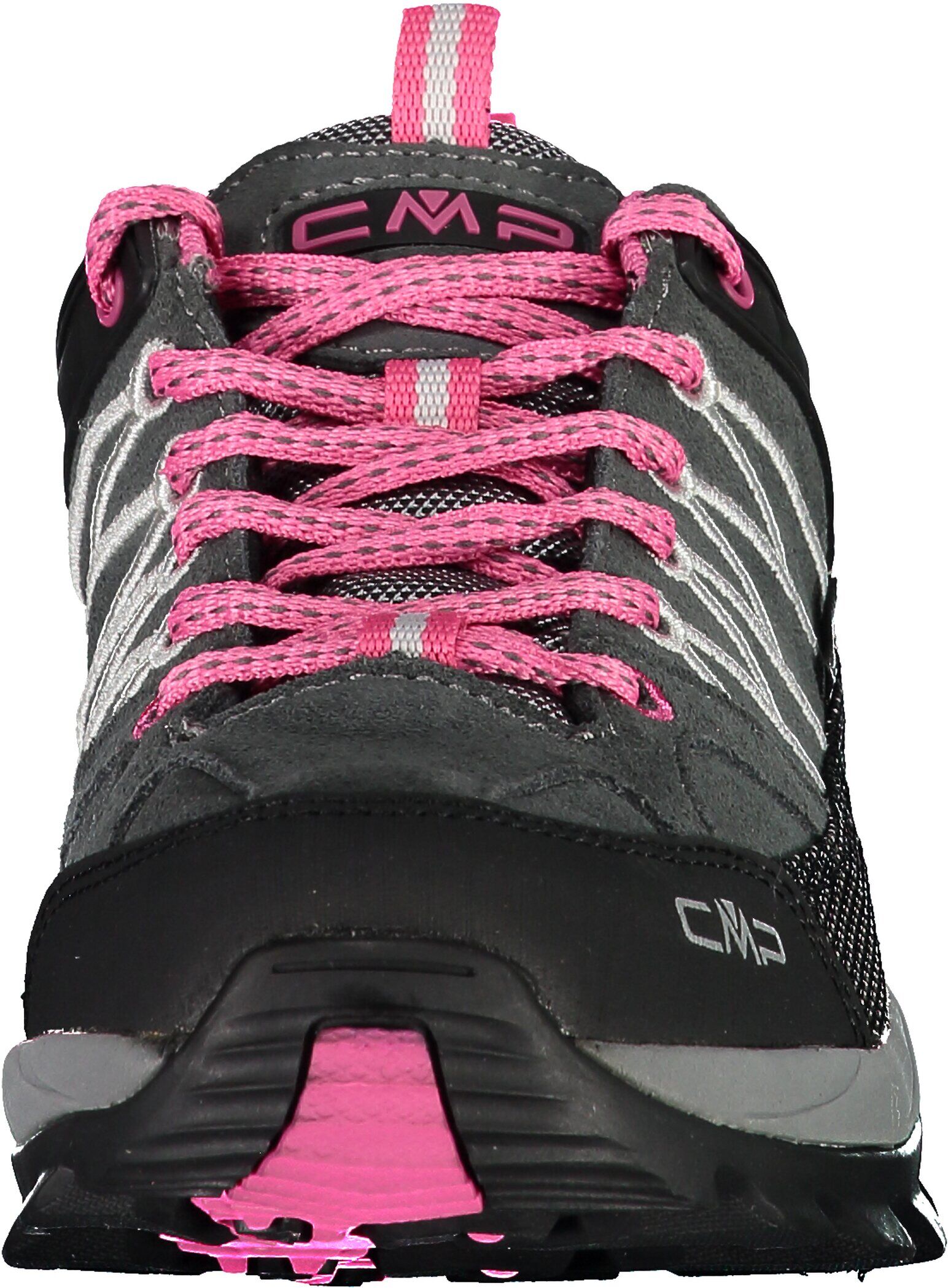 Wanderschuh CMP "RIGEL LOW WMN WP TREKKING SHOES", Damen, Gr. 42, Synthetik, grau (grau, fuxia, ice), Leder, Schuhe Wanderschuh, wasserdicht grau, fuxia, ice 42, Synthetik