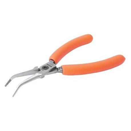 Irimo Kompakte Spitzzangen mit um 45o gebogener Spitze und orangefarbenen PVC-Griffen 141 mm (141 mm) (C3745)