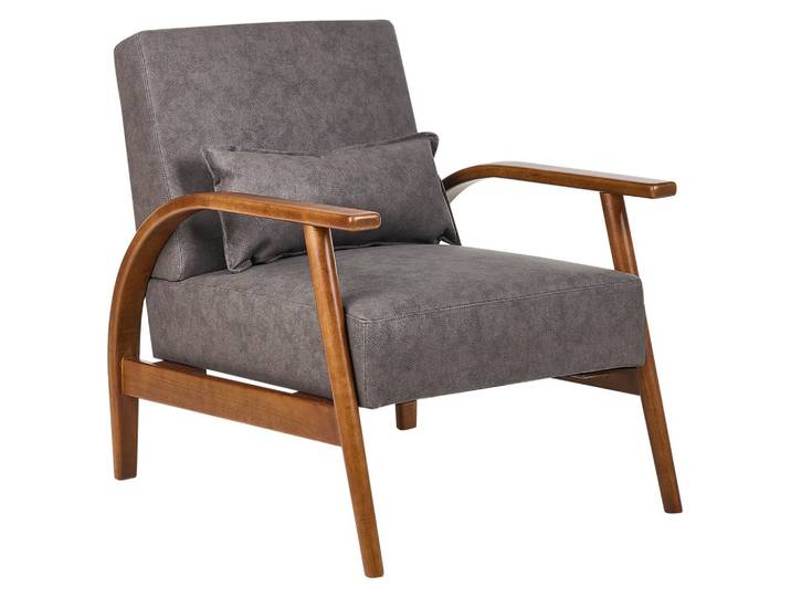 SESSEL Kunstleder Dunkelbraun Skara