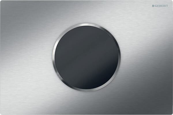 Geberit WC control 115909SN6 fonctionnement sur piles, 801 affleurant, vissable, Inox brossé