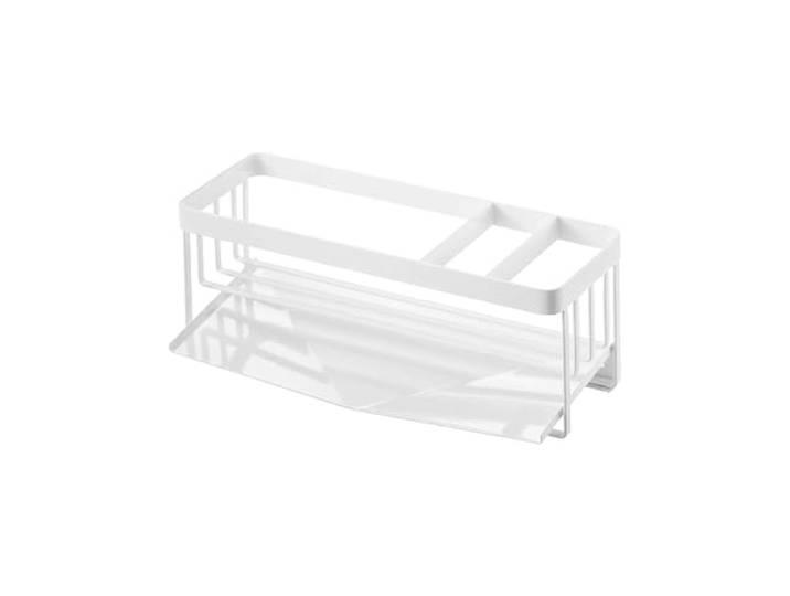 Yamazaki 5016 Tower Sponge & Bottle Holder with Drainer, White, Steel, 25 x 10 x 9.5 cm
