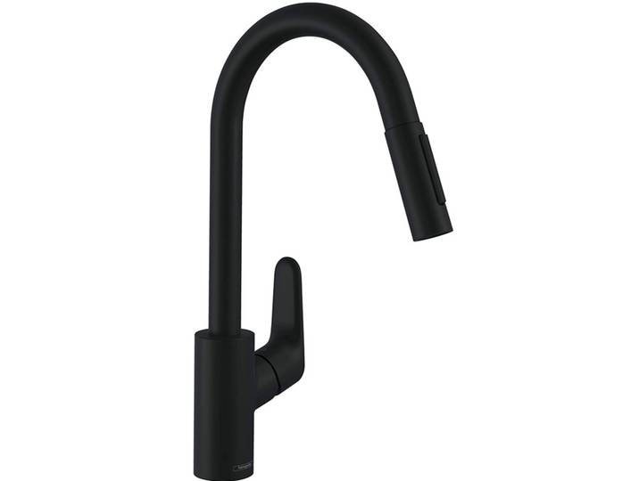 Focus M41 Mitigeur de cuisine 240 noir mat, avec douchette extractible 2 jets (31815670)