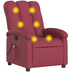 vidaXL Massage-Relaxsessel, weinroter Stoff
