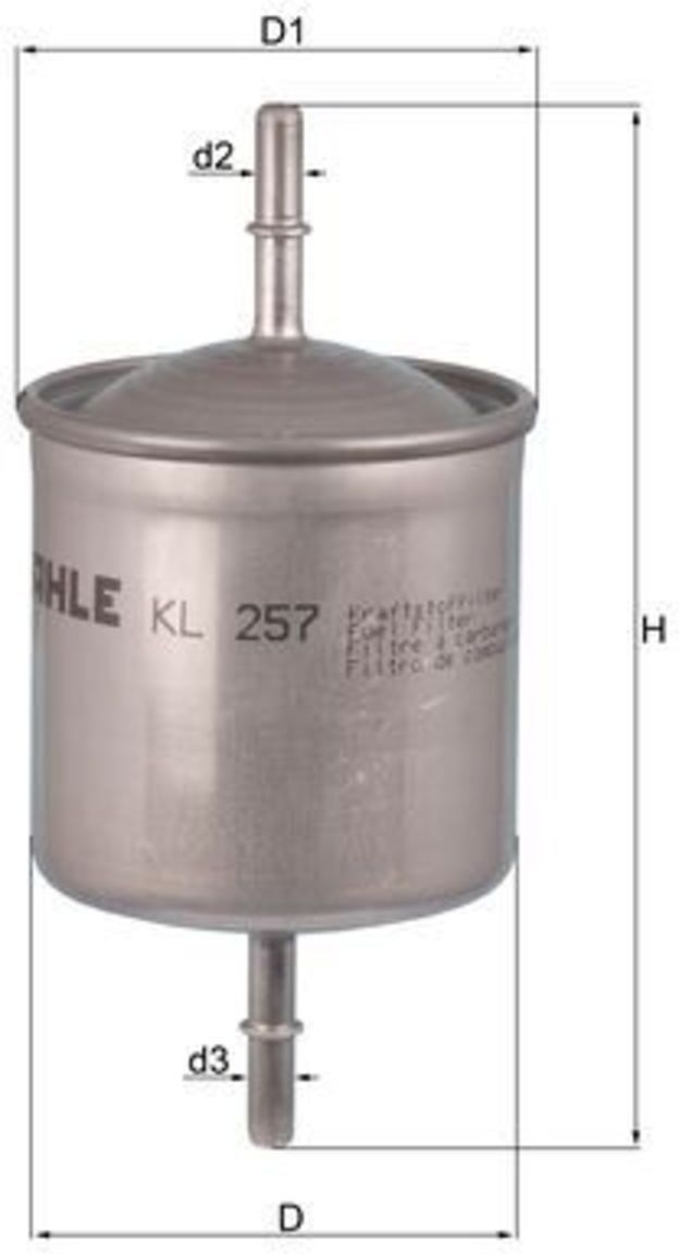 Kraftstofffilter MAHLE KNECHT KL 257
