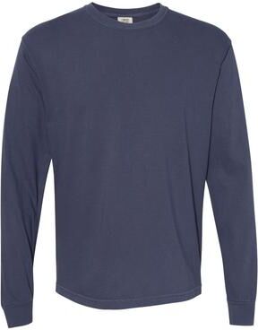 Comfort Colors C6014 Men's Adult Long Sleeve Top in Navy Blue size 3XL   Cotton 6014, CC6014