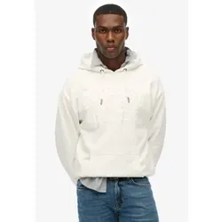 Superdry für Herren. M2014391A Sweatshirt Athletic Emboss Übergroße Kapuze weiß (S), Lässig, Baumwolle