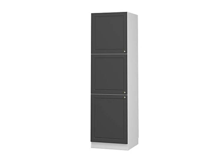 Vicco Vorratsschrank Fame-Line, Anthrazit-Gold Landhaus/Weiß 60 cm
