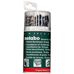 Metabo 627190000 18teilig Universal-Bohrersortiment Metall, Stein, Beton, Mauerwerk, Ziegel, Holz 3 mm, 4 mm, 5 mm, 6 mm, 8 mm, 10 mm