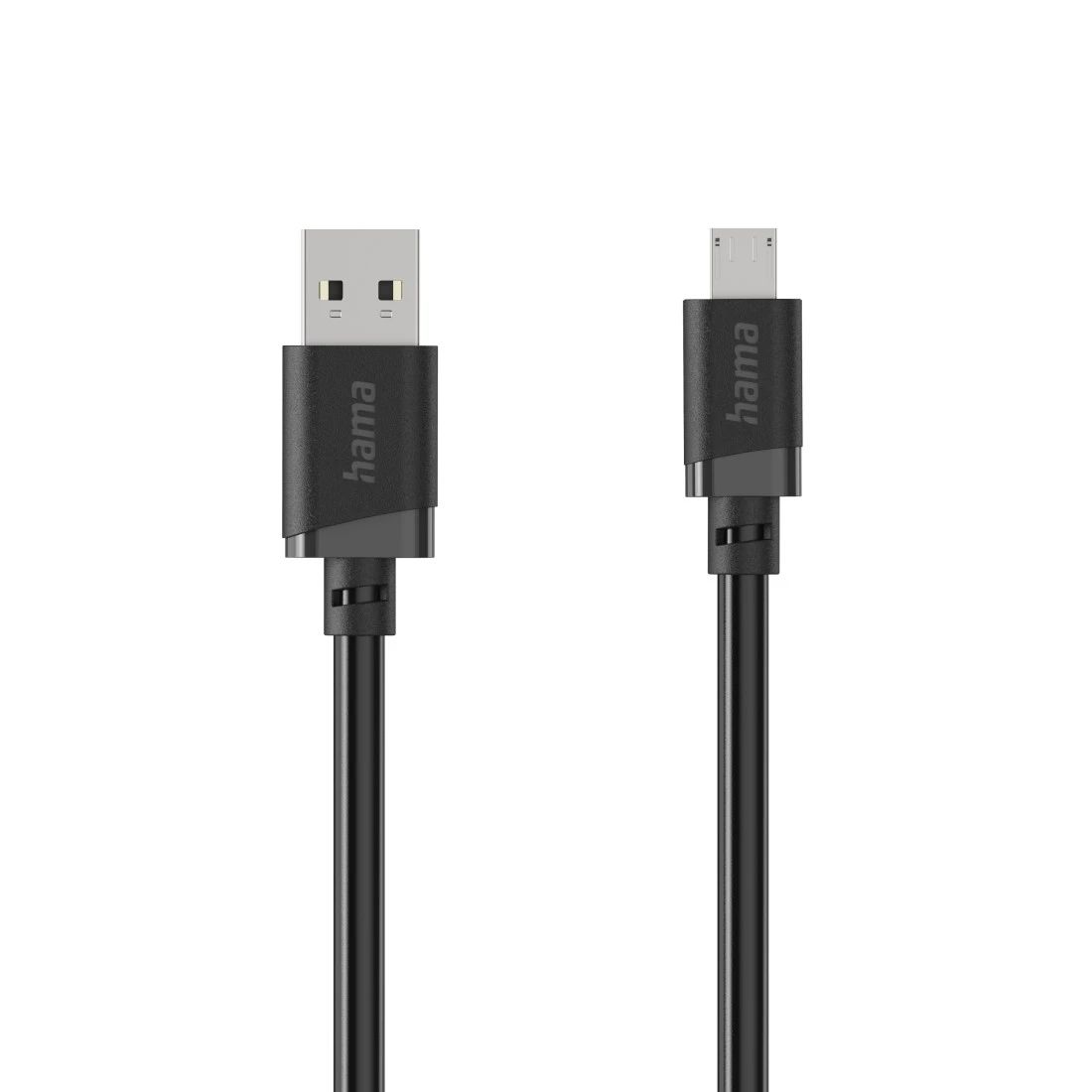 Hama 0,48 Gbit/s Stecker USB A auf Micro-USB B 2 m 201804 (Schwarz) 00201804