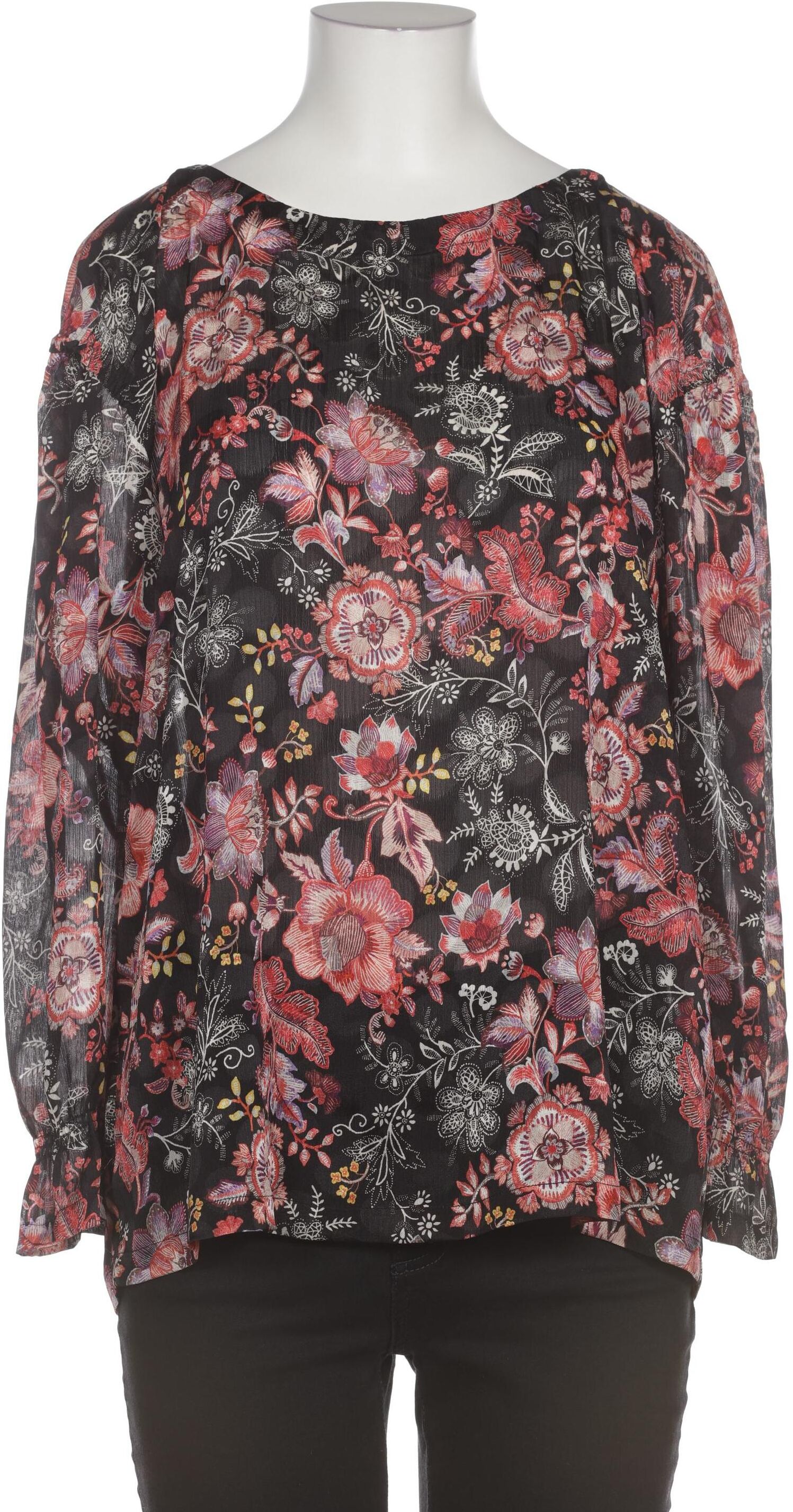 violeta by Mango Damen Bluse, Schwarz, Gr. S, Synthetik - Second Hand