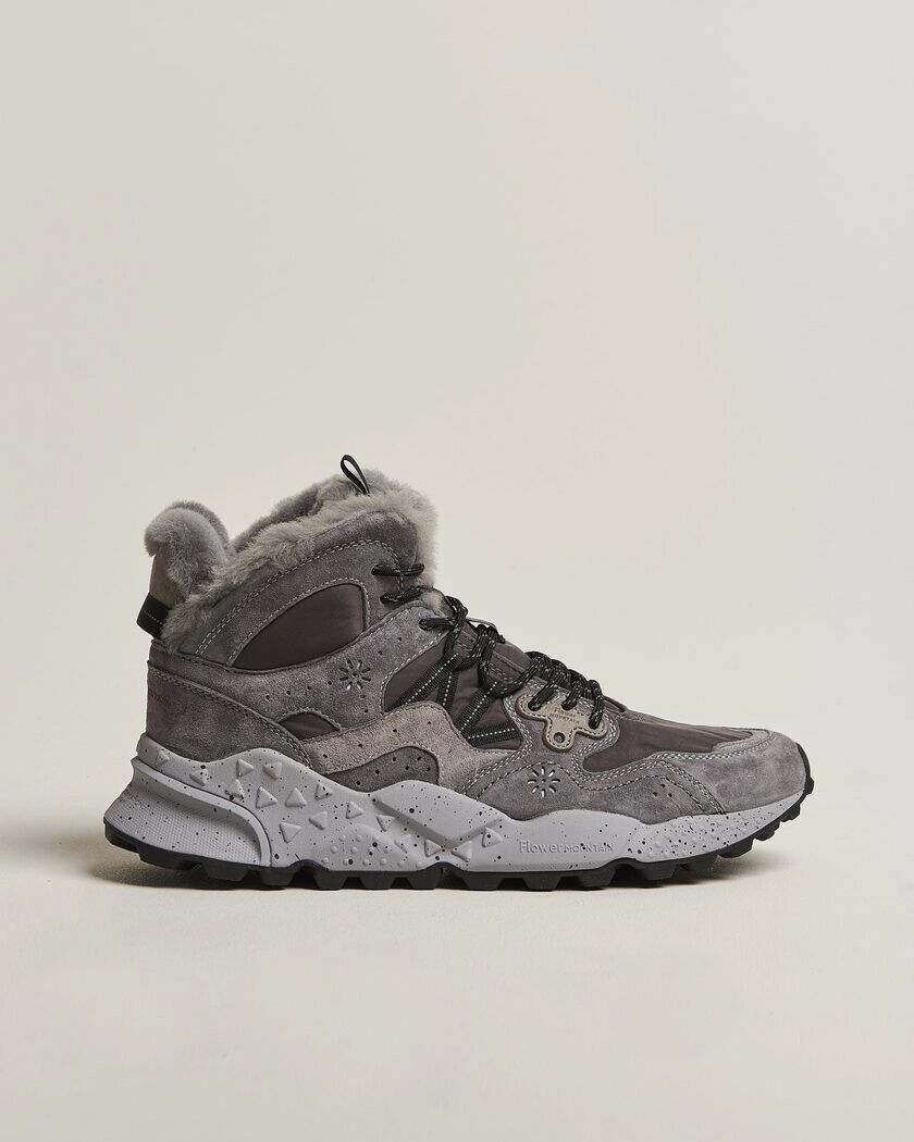 Flower Mountain Yamano 3 Mid Suede/Sherling Sneaker Grey