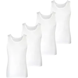 NUR DIE Herren Unterhemd Basic Alltag Tanktop 4er Pack