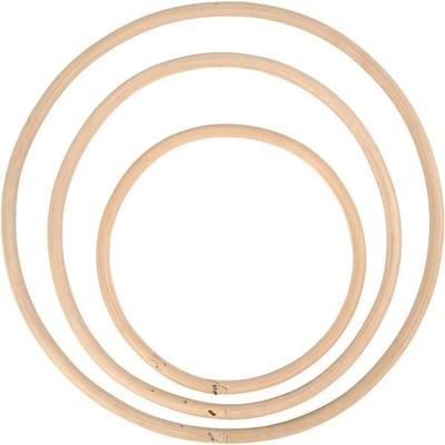 Creativ Company Bambusring, D 15,3+20,3+25,5 cm, 3 Stk, 1 Set