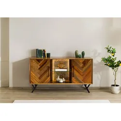 Sideboard Altholz 150x40x81 natur lackiert AVIGNON #110
