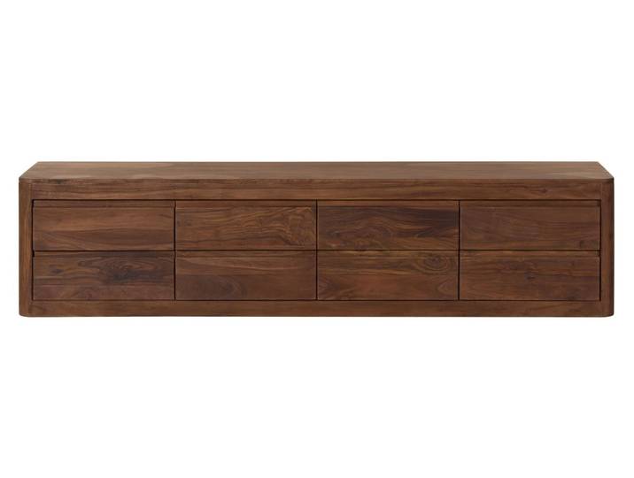TV-Board Sheesham 220x40x50 rot-braun gebeizt TORONTO #166