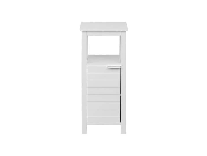Petit meuble de rangement 1 porte et 1 étagère blanc