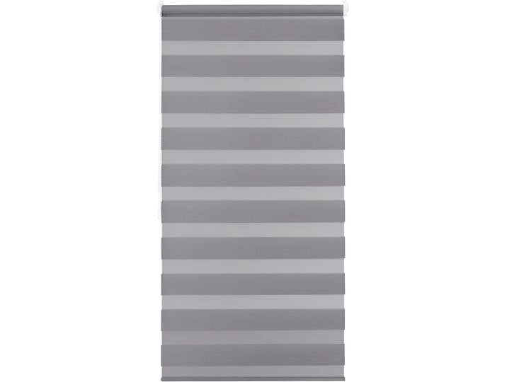 Doppelrollo GOOD LIFE Alina 1 Gr. 10, grau (anthrazit), B:65cm H:150cm, Polyester, Rollos, Doppelrollo, individuelle Lichtregulierung, unifarben, Montage mit Klemmträgern