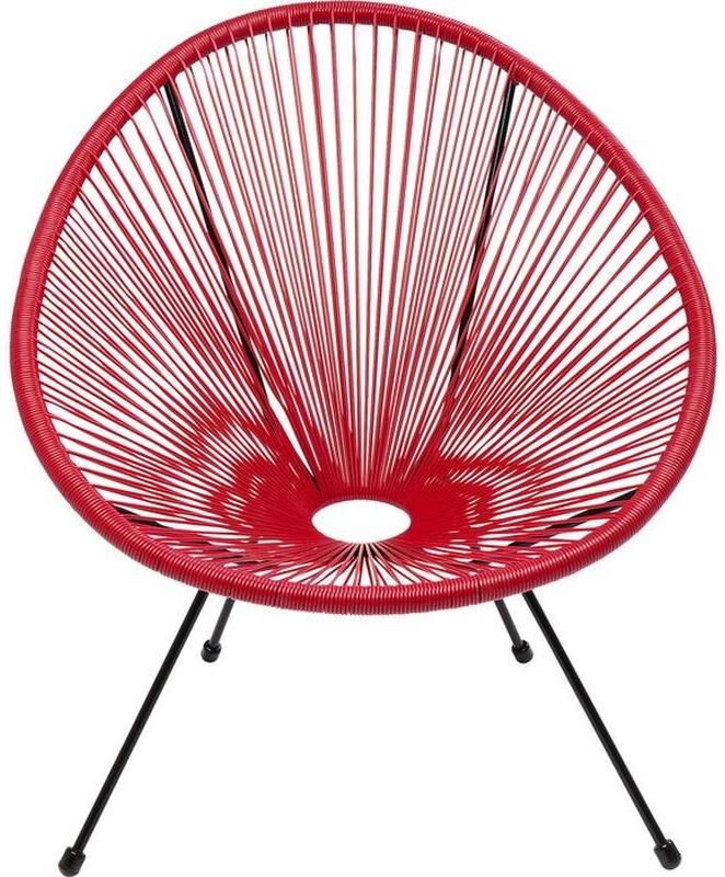 Stuhl KARE DESIGN "Acapulco Rot", rot (rot, schwarz), B:73cm H:85cm T:78cm, Stahl, Stühle, Stuhl rot, schwarz B/H/T: 73cm x 85cm x 78cm