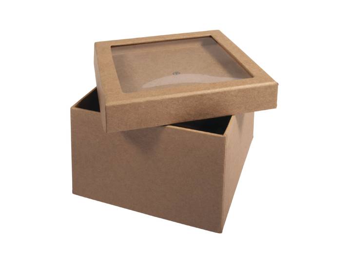 Rayher Pappmaché-Box mit Schütteldeckel 12.5 × 12.5 × 9 cm