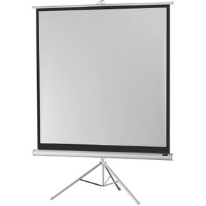 Celexon Beamer-Leinwand Economy White Edition, 122 Zoll, 219 x 219 cm, Format 1:1, Stativleinwand