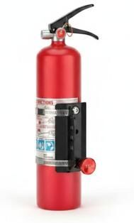 Garvee Nylon Aluminum Adjustable Fire Extinguisher Mount Set for ATV UTV Red