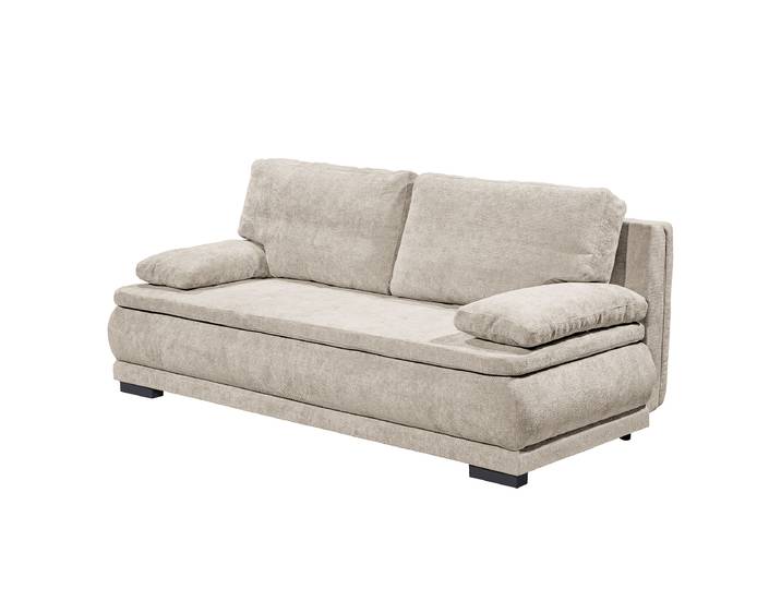 Schlafsofa Braun Chenille Edisa 211 x 92 x 108cm Schwarz Modern