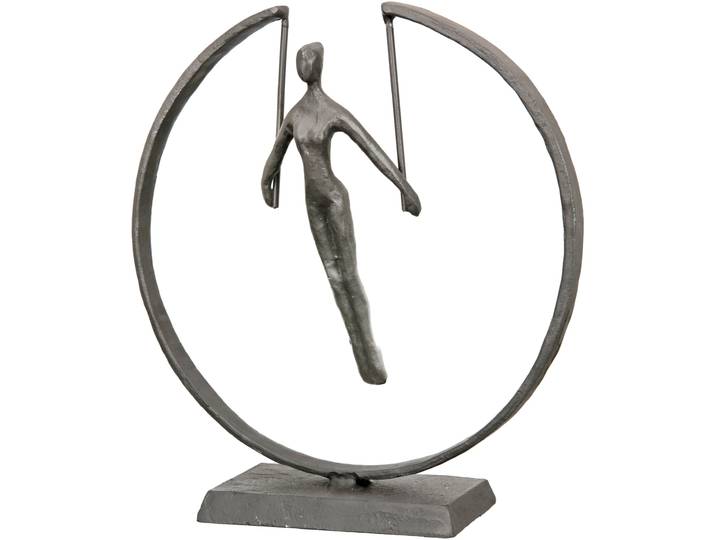 Dekofigur CASABLANCA BY GILDE Skulptur Gymnast , braun (braun, bronzefarben), B:20cm H:21cm T:6cm, Dekofiguren, Dekofigur