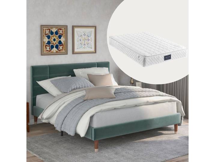 Ensemble MATELAS et LIT - Grande Stabilité - Indéformable - 209 x 141 x 101cm - Vert