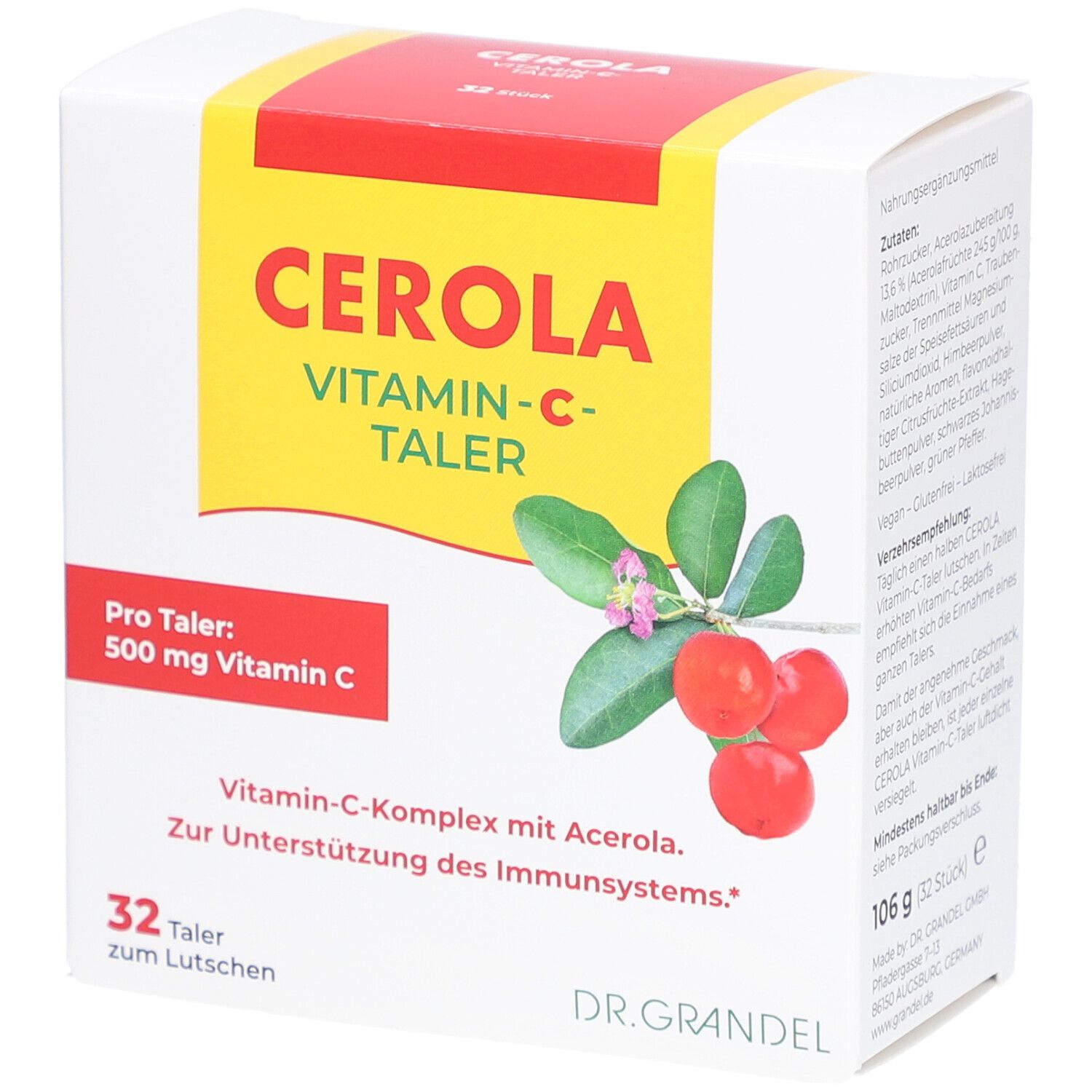 Cerola Vitamin C Taler Grandel 32 St Bonbons