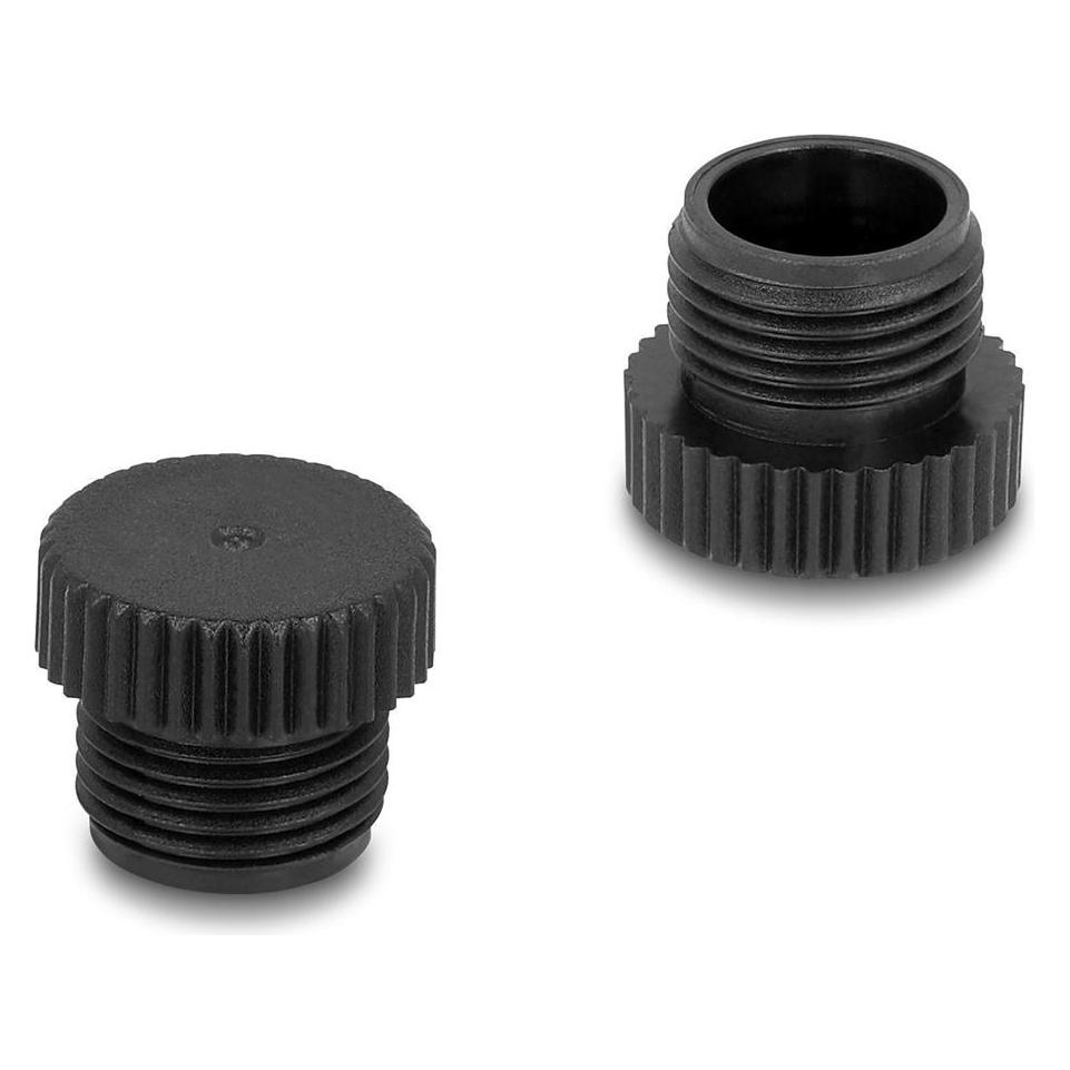 Delock Schutzkappe für M12 Buchse verschraubbar Kunststoff IP67 staub- und wasserdicht schwarz (60845)