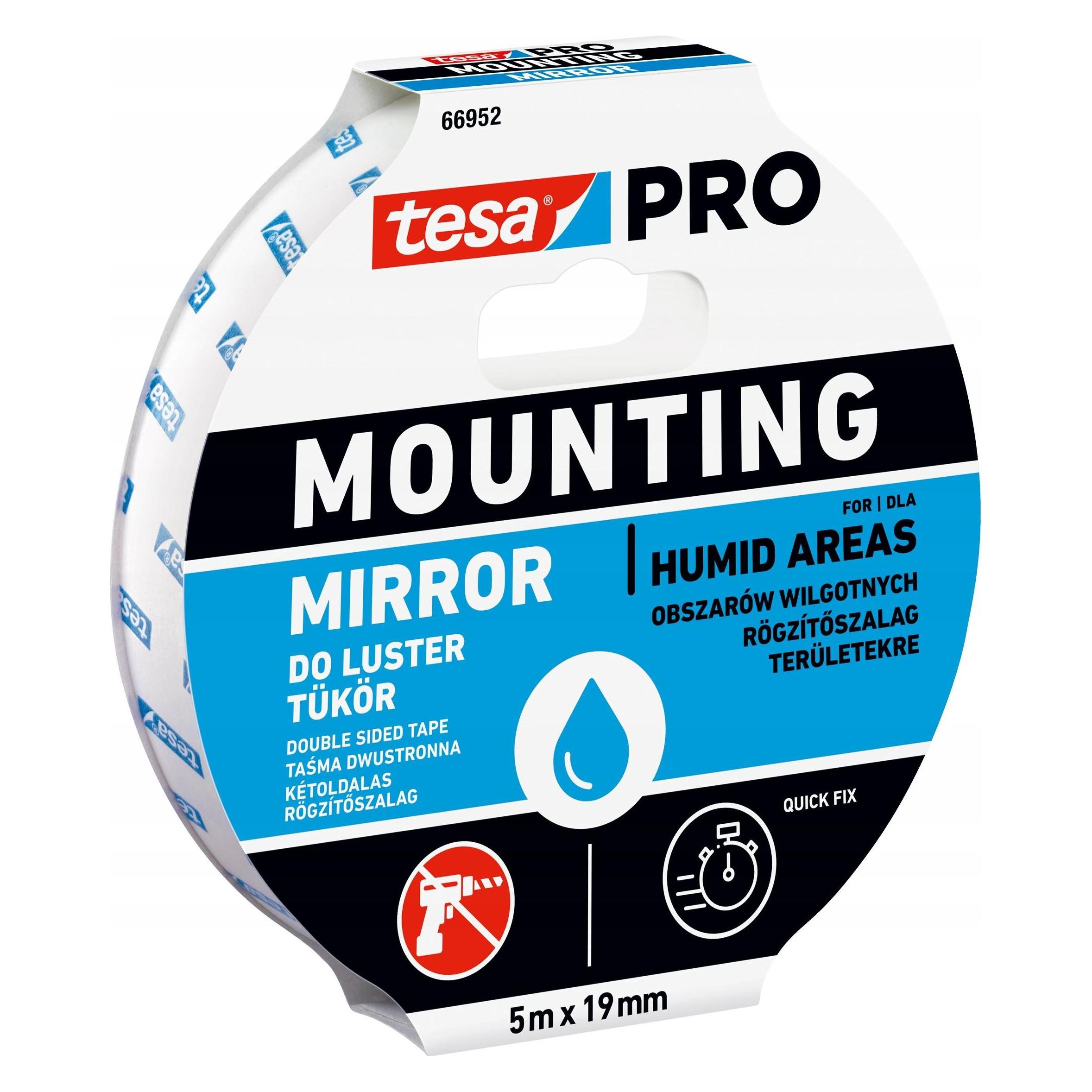 tesa 66952 Pro Spiegel Montageklebeband 5m x 19 mm (19 mm) (H6695207)