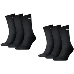 Puma Sportsocken Regular Crew Socken Sport 6-Pack schwarz - 43-46 - 43-46