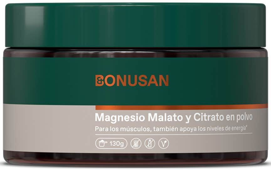 Bonusan Magnesio Malato y Citrato Polvo 130 g