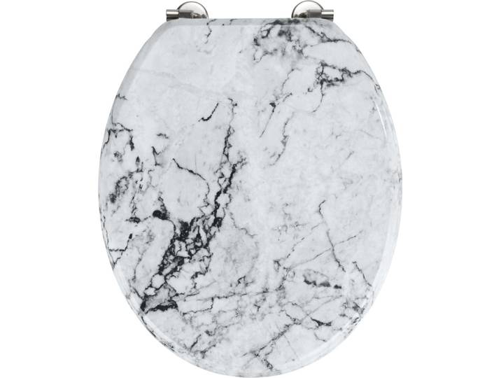 WENKO SIÈGE WC ONYX optique marbre Couvercle WC Lunettes MDF Salle de bains WC visiteurs