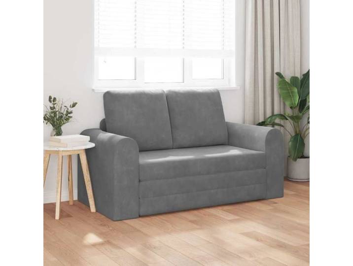 VIDAXL(5822)Canapé-Lit moderne Gris foncé 148 x 71 x 83 cm Velours Confortable&convertible Sofa-lit