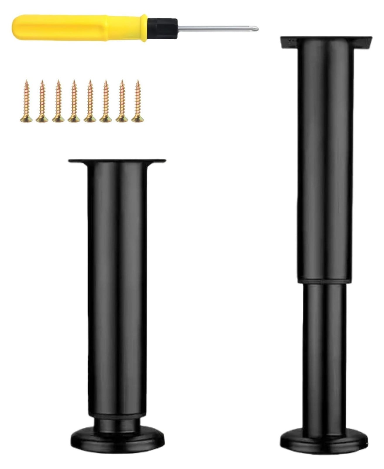 Instelbare meubelpoten voor meubels, 40-70 cm, zwart