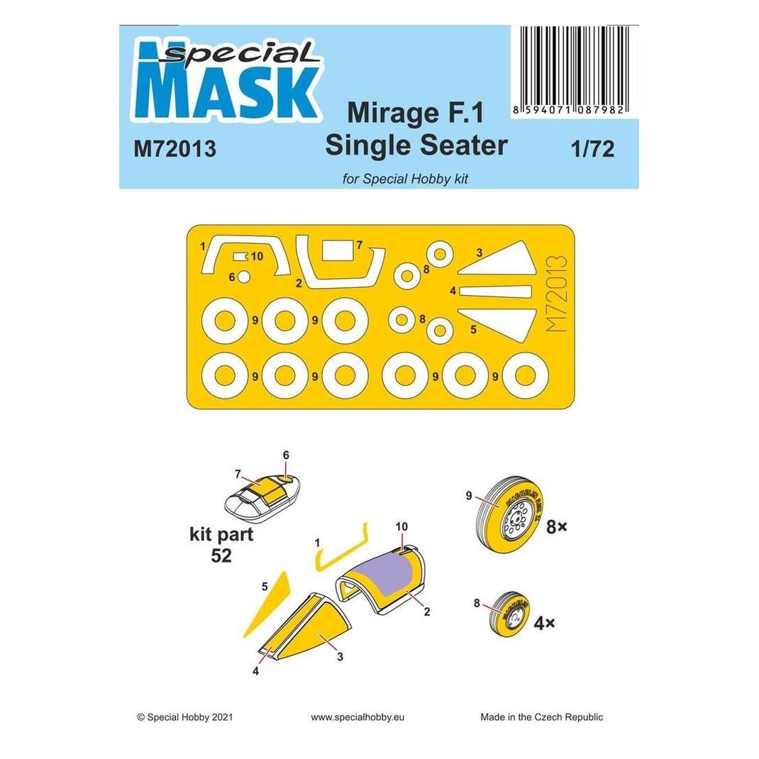 Special Hobby Mirage F.1 Single Seater Mask (100-M72013)