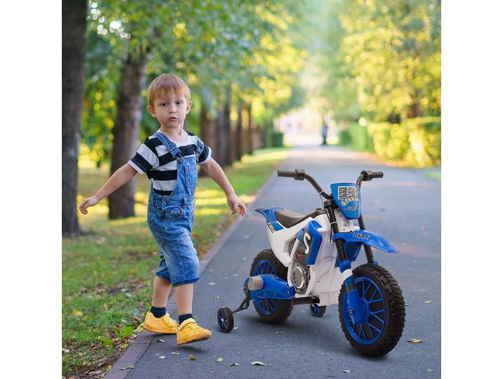 Moto Cross Électrique Enfant Roulettes Amovibles