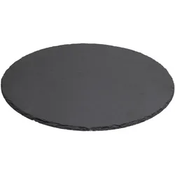 Excellent Houseware, Serviergeschirr, Serviertablett, Schieferplatte, Ø 28 cm