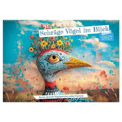 Schräge Vögel im Blick (Wandkalender 2027 DIN A2 quer), CALVENDO Monatskalender