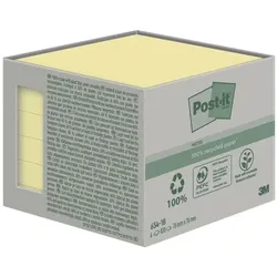 Post-it Notes (Recycle) Haftnotizblock »Recycling Notes 654-1B« 76 x 76 mm, 6 Stück gelb