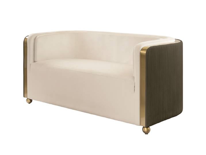Ozman 2-Sitzer Sofa – Kreideweiß/Nerz
