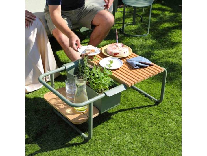 Zebra Somerset Loungetisch Aluminium/Teak