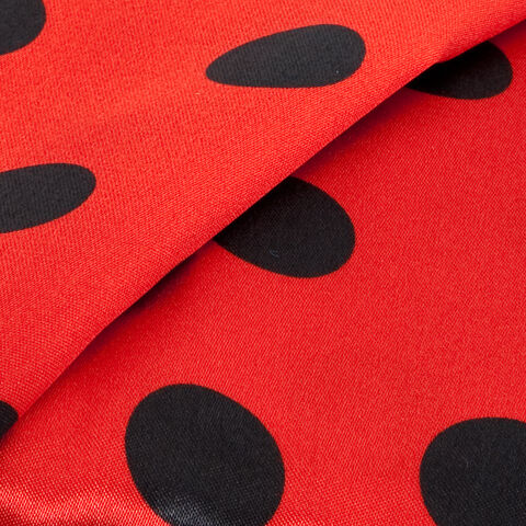 Satin Tupfen, rot/schwarz