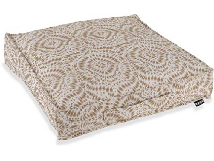 H.O.C.K. Badu Batik Steel Outdoor Matratzenkissen 50x50x10cm col. 01 Natur beige